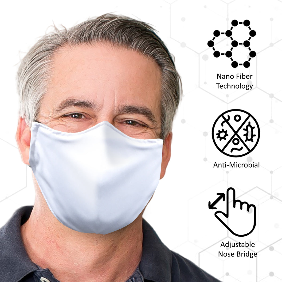 Nano Tech Antimicrobial Hypoallergenic Face Mask – Lumbini Graphics