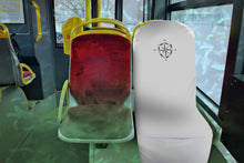 Load image into Gallery viewer, White Travel Seat Barrier for Plane, Train, Rideshare, Subway Seat Protection