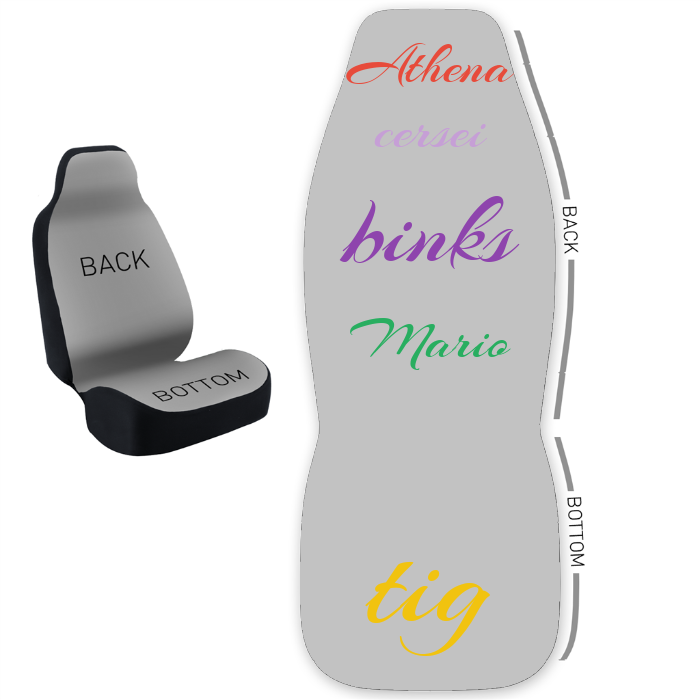 Design Your Own 50/50 Bucket Seat Cover