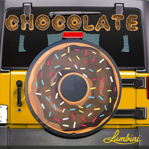 Chocolate Donut Funny Custom Spare Tire Cover