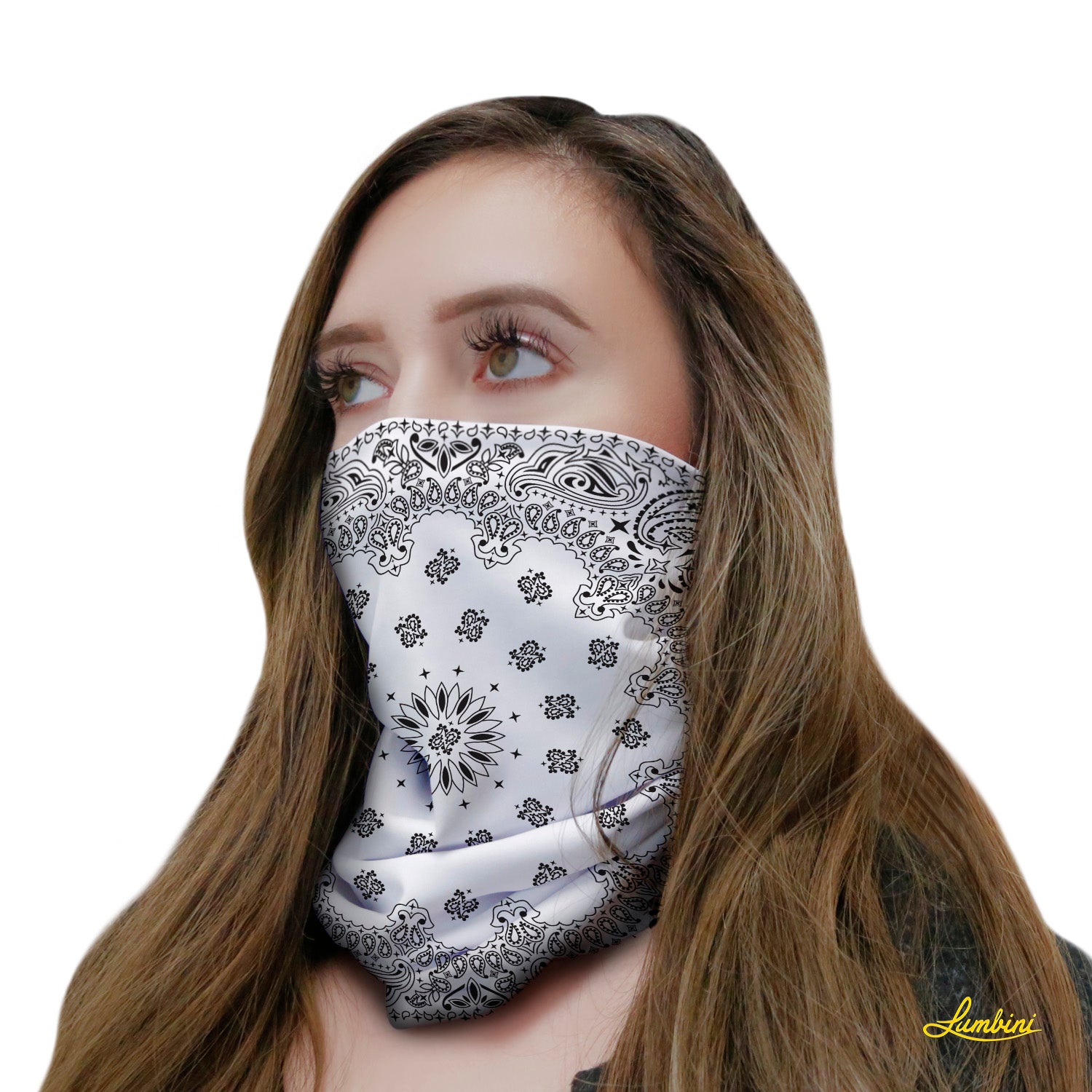 White Bandana Neck Gaiter – Lumbini Graphics