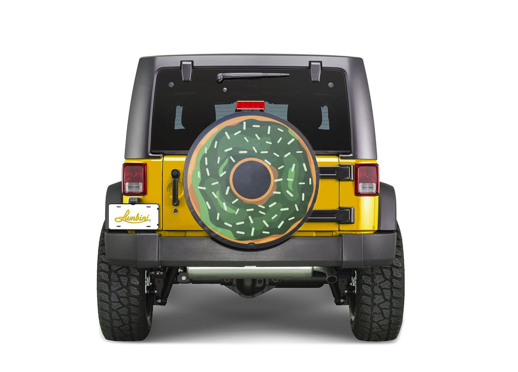 Green Donut Funny Custom Spare Tire Cover
