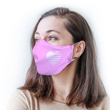Load image into Gallery viewer, Pink Heart Flag Protective Reusable Face Mask