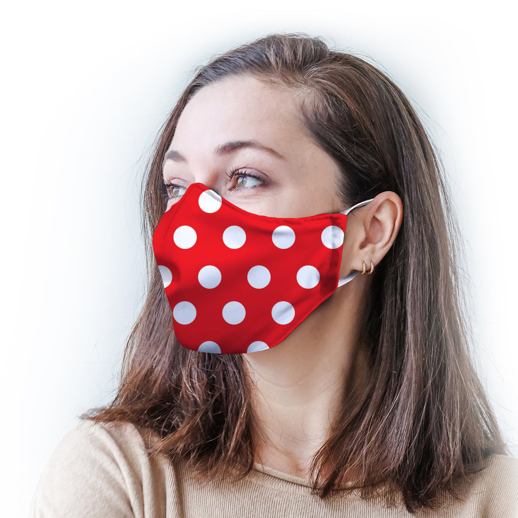 Polka Dot Protective Reusable Face Mask