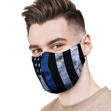 Load image into Gallery viewer, Police Blue Lives Protective Reusable Face Mask