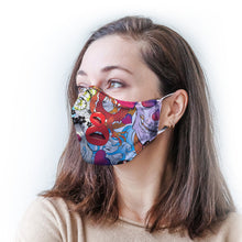 Load image into Gallery viewer, Skulls and Roses Protective Reusable Face Mask