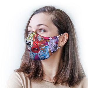 Skulls and Roses Protective Reusable Face Mask