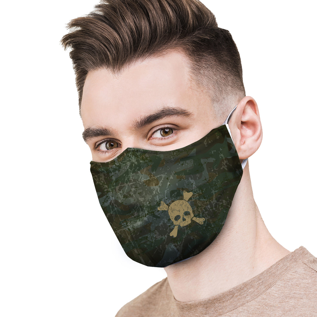 Camo Skull Protective Reusable Face Mask