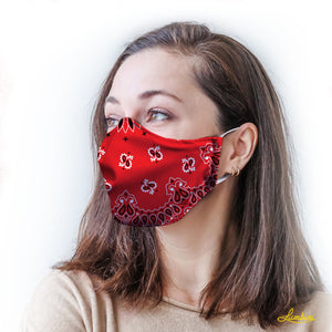 Red Bandana Protective Reusable Face Mask