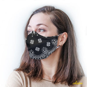 Black Bandana Protective Reusable Face Mask