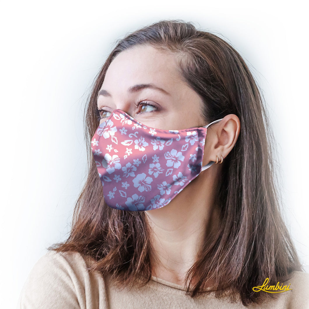 Pink Hawaiian Protective Reusable Face Mask