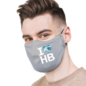 I Heart Huntington Beach Protective Reusable Face Mask