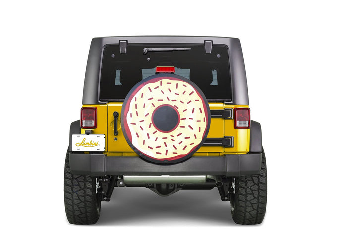 Red Velvet Donut Funny Custom Spare Tire Cover
