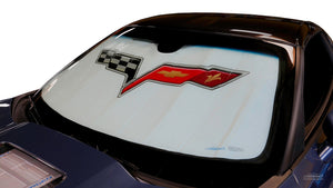 Corvette SunShade American Flag and Script
