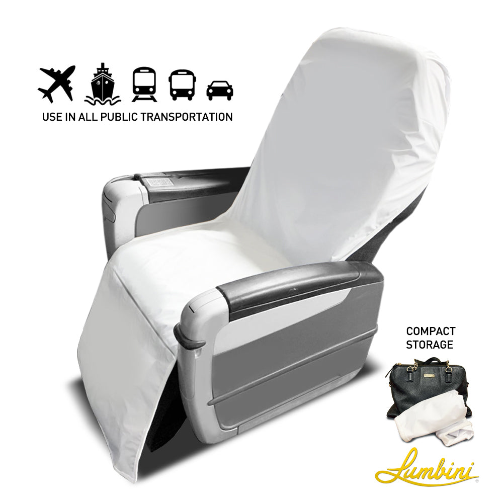 White Travel Seat Barrier for Plane, Train  More – Lumbini Graphics